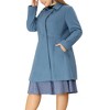 Agnes Orinda Women's Plus Size Notched Lapel Single Breasted Back Split Winter Long Pea Coats - 2 of 4
