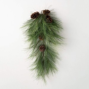 Sullivans Artificial 30" Long Pine & Pinecone Swag, Green - 1 of 2