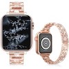 Worryfree Gadgets Dressy D-Links Metal Band with Full Bling Links for Apple Watch 38/40/41mm and 42/44/45/49mm - 3 of 4