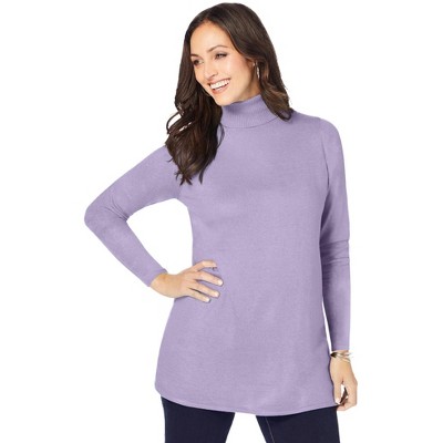 Jessica London Women's Plus Size Cotton Cashmere Turtleneck