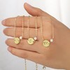 Turandoss 18K Gold Initial Bracelets for Women Girls - Dainty Coin Disc Letter Link Charm Bracelet, Pearl Bracelet, Christmas Gifts for Women Girls - 3 of 4
