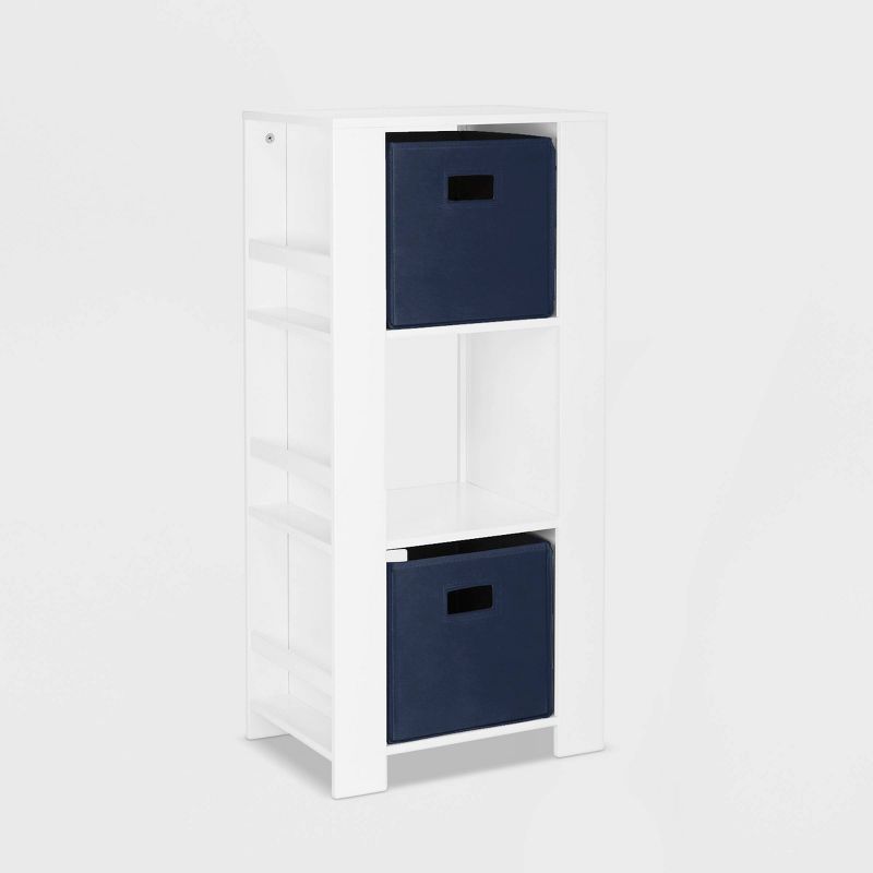 Kids' Book Nook Collection Cubby Storage Tower and Bookshelves with 2 Bins - RiverRidge , 1 of 11