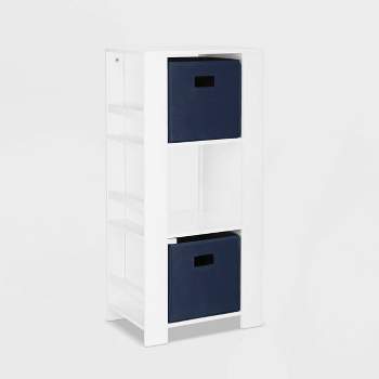 Kids' Book Nook Collection Cubby Storage Tower and Bookshelves with 2 Bins - RiverRidge 
