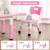 Garvee 5-Piece Kids Table Set,23" Square Height Adjustable Table with 4 Chairs - 3 of 4