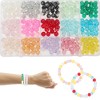 Unique Bargains Round Glass Beads for Bracelets 8mm Assorted Colors for Making Bracelet Making and DIY Crafts 300 Pcs - 3 of 4