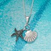 Ross-Simons 0.24 ct. t.w. Blue and White Diamond Sea Life Pendant Necklace in Sterling Silver - 3 of 4