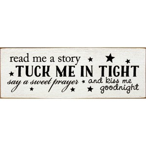 Slickblue Sweet Goodnight Quote Sign, 3.5x10 Rustic Knotty Pine Wood Plaque, Wall or Shelf Decor - 1 of 3