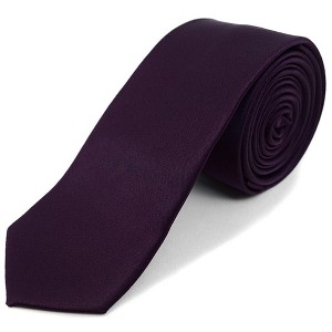 Men's Solid Color 2 Inch Wide And 57 Inch Long Slim Neckties - 1 of 4