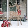 Best Choice Products 5ft Pre-Lit Reindeer Yard Christmas Decoration, Gold Holiday Deer w/ 150 Lights, Stakes, Zip Ties - image 2 of 4