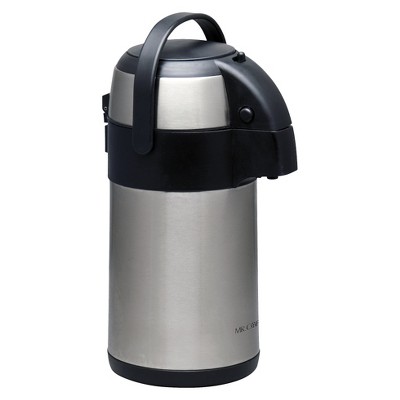 large coffee thermos with pump