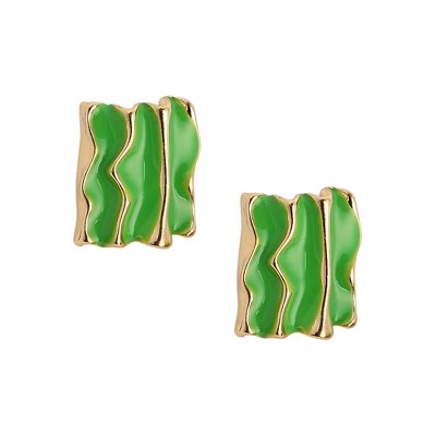 SOHI Women's Kelly Green The Tactile Stud Earrings