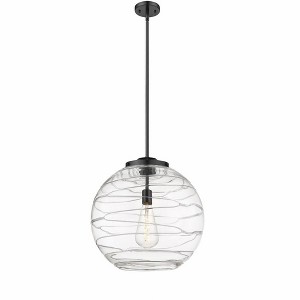 Athens Deco Swirl - 1 Light Pendant In Industrial Style-19.5 Inches Tall and 17.88 Inches Wide - 1 of 1