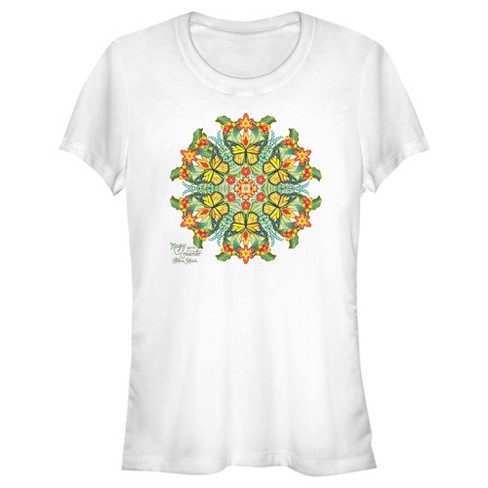 Juniors Womens Encanto Butterfly Mandala By Catalina Estrada T-Shirt - image 1 of 4