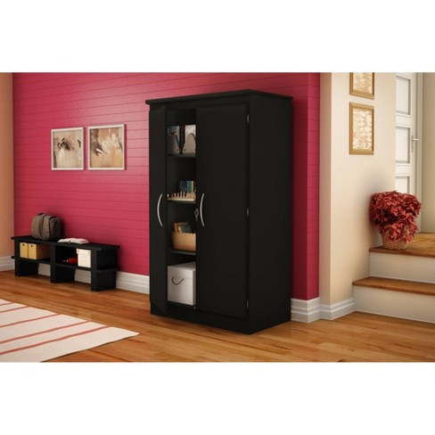 Morgan 2 Door Storage Cabinet Pure Black South Shore Target