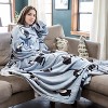 Catalonia Fleece Wearable Blanket with Sleeves and Foot Pockets, Micro Plush Wrap Sleeved Throw Blanket Robe, Super Fuzzy Cozy TV Blanket Throw, Gift - 2 of 4