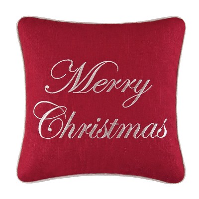 C&F Home 16" x 16" Merry Christmas Embroidered Throw Pillow