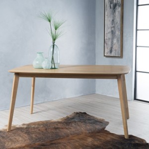 NicBex Modern Rectangle Dining Table,Kitchen Table with MDF Tabletop and Wood Legs for 2/4 Seaters,Walnut/Black Walnut/Brown - 1 of 4