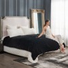 Cozy Bliss Faux Fur Plush Decorative Blanket, Cozy Warm Striped Throw Blanket - 2 of 4