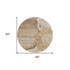 Brown Beige And Taupe Floral Washable Indoor Outdoor Area Rug - 3 of 4