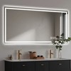 KWPZQEB 24''X48'' Bathroom Mirror w/ 3 LED, Bathroom Rectangular Mirror w/ Anti-Fog, Wall Mounted Vanity Mirrors, Smart Mirror for Modern Home Decor - 3 of 4