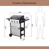 BAOURE 3-Burner Propane Gas BBQ Grill, 25,650 BTU Outdoor Barbecue with Foldable Side Tables & Stainless Steel Warming Rack - 4 of 4