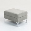 Sapphtopaz Modern Ottoman with Durable Steel Legs Corduroy Upholstered Rectangle Footstool with Flip Top Storage Ottoman for Living Room,Bedroom - 2 of 4