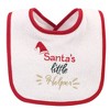 Hudson Baby Infant Girl Cotton Terry Drooler Bibs with Fiber Filling 12pk, Holiday Girl Sparkle, One Size - 2 of 4
