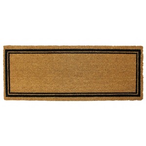 Indoor/Outdoor Coir Doormat with Border Natural/Black - Entryways - 1 of 2