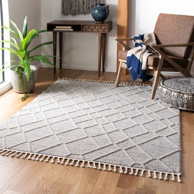 Ivory Kenya Hand-Knotted Pure Wool Textured Area Rug