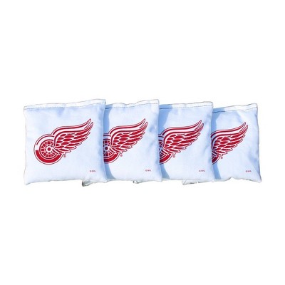 NHL Detroit Red Wings Corn-Filled Cornhole Bags White - 4pk