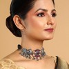 SOHI Women's Antique Silver The Taraash Choker Necklace - 4 of 4