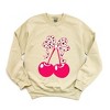 Simply Sage Market Women's Graphic Sweatshirt Coquette Cherries Spotted Bow - 2 of 4