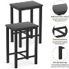 PAGED Modern 5PC Dining Table with 1 Bar Table and 4 Bar Stools, Counter Stools Set for Dining Room - 3 of 4
