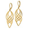 Chisel Stainless Steel Polished Yellow IP-plated Twisted Dangle Leverback Earrings - 3 of 4