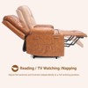 PU Leather Power Lift Recliner Chair, Adjustable Furniture for Back, Legs w/ 3 Positions, Side Pocket ( 22" Seat Width+Cup Holders) - 3 of 4