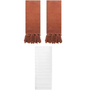 REGALWOVEN 3 Packs Solid Absorbent Soft Cotton Hand Towels 14" x 30" - 1 of 4