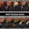 20-Piece Kitchen Knife Set, Wooden Knife Block Organizer, High Carbon Stainless Steel Blades, Dishwasher Safe - 4 of 4
