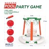 Skirfy Pool Basketball Toys, Floating Swimming Pool Basketball Hoop for Pool Games Poolside Water Basketball Hoop,Green - 2 of 4