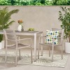 Modern Outdoor Garden Aluminum Dining Arm Chairs Set of 2,Open Slat Design Lightweight Dining Chair,Poolside Backyard Dining Armchair-Coolbibila - 2 of 4