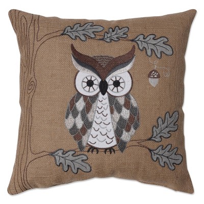 16.5 x16.5 Indoor Hoot Thanksgiving Square Throw Pillow Pillow Perfect