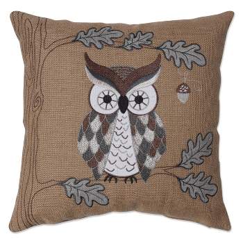 16.5"x16.5" Indoor Hoot Thanksgiving Square Throw Pillow  - Pillow Perfect