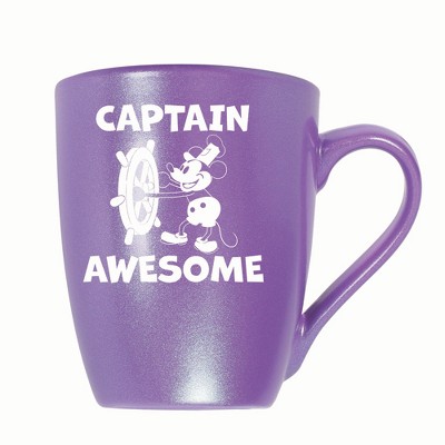 Elanze Designs Captain Awesome 10 ounce New Bone China Coffee Tea Cup Mug, Passion Purple