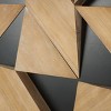 Olivia & May 31"x31" Wood Geometric Dimensional Triangle Wall Decor with Black Backing Brown: Modern Art Sculpture, Vertical Display - 4 of 4