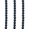 John Bead 90pcs Czech Glass 6mm White Alabaster Velvet Dark Teal Blue Round Bead Strands - 2 of 4