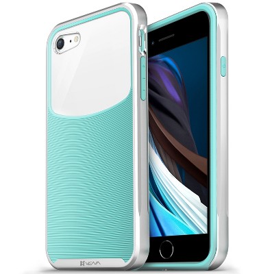 Vena Harmony PC + TPU Design Case for Apple iPhone 7 (4.7")/ Apple iPhone 8 (4.7'') / Apple iPhone SE (2020) - Silver (PC) / Teal (TPU)