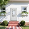 36 x 80 Smooth Fiberglass Entry Door with Brickmould, Vinyl Frame, Left Hand Inswing,White Primed Knock-Down Door - 2 of 4