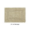 Lux Premium 100% Cotton Ultra-Soft Reversible Bathroom Rug-Durable Tufted Weave, Highly Absorbent Solid Pattern for Multipurpose use - 3 of 4