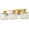 POWLIG 21-in 3-Light Gold Modern Luxury Bathroom Vanity Light with Crystal Shade - 3 of 4