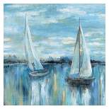 30" x 30" Evening on the Bay Square by Nan Art on Canvas - Fine Art Canvas