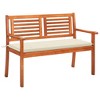 vidaXL Bench Brown Solid eucalyptus wood 47.2 in Ergonomic Bench - 2 of 4